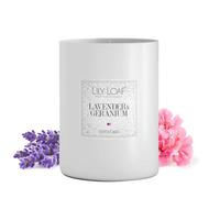 Lily & Loaf Lavender & Geranium Soy Wax Candle - Floral & Herbaceous Scented Candle, Phthalate Free, Approx. 40 Hour Burn Time
