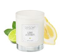 Lily & Loaf Lime & Citron Soy Wax Candle - Fresh Citrus Scented Candle, Phthalate Free, Approx. 40 Hour Burn Time