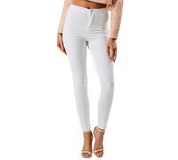 Lily Lulu Women's Plain Blue White Jeans