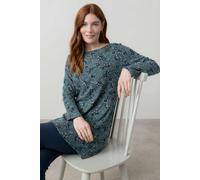 Lily & Me Angela Long Sleeve Printed Knit Tunic Sea Mist - 10 - Sea Mist