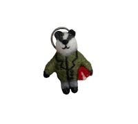 Lily & Me Badger Felt Keyring