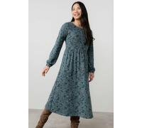 Lily & Me Damson Printed Knit Midi Dress Sea Mist - 10 - Sea Mist