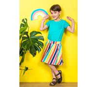 Lily & Me Girl's Twirl Versatile Multi Stripe Easy-Wear Skirt | Size: 5-6 Years Lily & Me Multicolor 5-6 Years