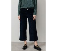 Lily & Me Isla Stretch Jumbo Corduroy Cropped Trousers Navy - 08 - Navy