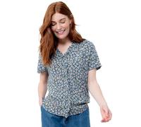 Lily & Me Kit Ruffle Blouse Folk - Navy - Size 14