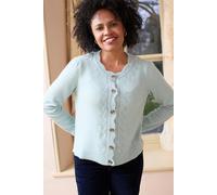 Lily & Me Layla Pointelle Knit Cardigan Ice Blue - Ice blue - 20