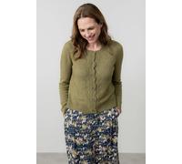 Lily & Me Layla Pointelle Knit Cardigan Moss - 16 - Moss