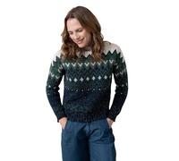 Lily & Me Maeve Fair Isle High Neck Jumper - Pine Green - Size 14