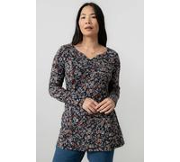 Lily & Me Maple Floral Print Brushed Knit Tunic Red - Red - 08