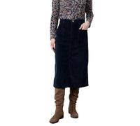 Lily & Me Penrose Stretch Jumbo Cord Midi Skirt - Navy - Size 14