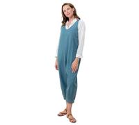 Lily & Me Sail Tencel Cotton Cropped Jumpsuit Sleeveless - Petrol - Size 10