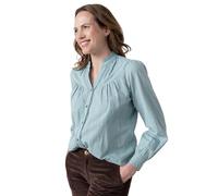 Lily & Me Wayfaring Cotton Check Blouse - Ice Blue - Size 16