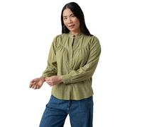 Lily & Me Wayfaring Cotton Check Blouse - Moss - Size 14