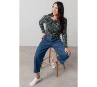 Lily & Me Women's Abigail Polyester Super Soft Long Sleeve Top in Green | Size: 18 Lily & Me Green 18