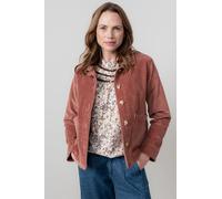 Lily & Me Women's Ash Stretch Cotton Long Sleeve Jumbo Cord Jacket with Printed Lining in Dusty Pink | Size: 16 Lily & Me Dusty Pink 16