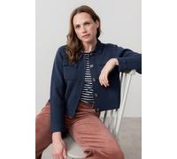 Lily & Me Women's Chestnut Chic Boxy Fit Knitted Jacket with Scalloped turn back cuffs in Navy | Size: 20 Lily & Me Navy 20
