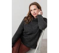 Lily & Me Women's Cosy Day Textured Boucle Knit Cowl Neck Jumper in Charcoal | Size: 18 Lily & Me Charcoal 18