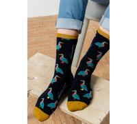 Lily & Me Women's Ducks Silky Soft Bamboo Socks in Navy | Size: 4-7 Lily & Me Navy 4-7