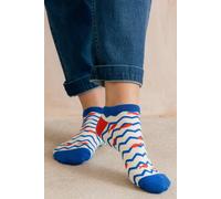 Lily & Me Women's Fish In The Sea Bamboo Trainer Socks | Size: 4-7 Lily & Me Multicolor 4-7