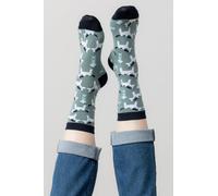 Lily & Me Women's Folk Horses Super Soft Size 4 - 7.18 Bamboo & Cotton Blend Socks in Mid Blue | Size: 4-7 Lily & Me Mid Blue 4-7