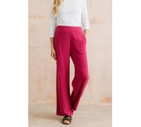 Lily & Me Women's Grace Wide Leg Linen Blend Trousers in Pink | Size: 12 Lily & Me Pink 12