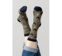 Lily & Me Women's Hen Super Soft Size 4 - 7.16 Bamboo & Cotton Blend Socks in Green | Size: 4-7 Lily & Me Green 4-7