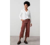 Lily & Me Women's Isla Stretch Jumbo Cord Cropped Trousers in Dusty Pink | Size: 16 Lily & Me Dusty Pink 16