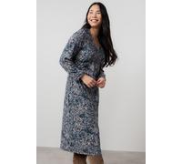 Lily & Me Women's Lillian Jersey Viscose Midi Dress with Gather at empire line in Mid Blue | Size: 18 Lily & Me Mid Blue 18