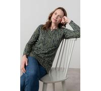 Lily & Me Women's Maple Notch Neckline Soft Stretch Cotton Jersey Tunic in Navy | Size: 10 Lily & Me Navy 10