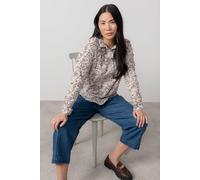 Lily & Me Women's Patsy Breathable Cotton Ditsy Shirt with Classic Collar in Pink | Size: 14 Lily & Me Pink 14