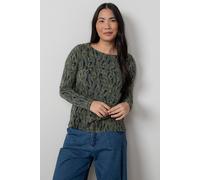 Lily & Me Women's Riverside Round Neck Soft Stretch Cotton Jersey Top in Navy | Size: 12 Lily & Me Navy 12