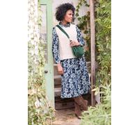 Lily & Me Women's Seasons Cotton Pincord Midi Shirt Dress with Full length sleeves in Navy | Size: 12 Lily & Me Navy 12