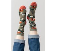 Lily & Me Women's Snow Goose Super Soft Size 4 - 7.13 Bamboo & Cotton Blend Socks in Green | Size: 4-7 Lily & Me Green 4-7