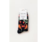 Lily & Me Women's Strawberry Fields Bamboo Ankle Socks | Size: 4-7 Lily & Me Multicolor 4-7