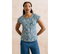 Lily & Me Women's Sway Cotton Jersey T-Shirt in Blue | Size: 20 Lily & Me Blue 20