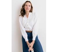 Lily & Me Women's Wayfaring Embroidered Cotton Blouse in White | Size: 12 Lily & Me White 12