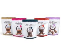 Lily O Brien Chocolate XL Buttons Share Bag Bundle | Five Share Bags 100g each | Creamy Caramel, Milk & Dark Blend, 70% Dark, Wafer | Perfect Treat for Special Occasions | Womens or Mens gifts