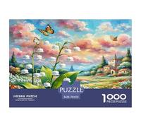 Lily of The Valley 1000 Pieces Jigsaw Puzzle for Couples Stress Relief Puzzle Challenging Sustainable Indoor Leisure Eco-friendly 70x50cm/1000pcs