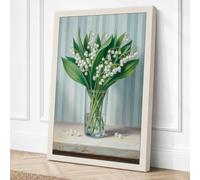 Lily of the Valley Botanical Canvas Wall Art Print 30x20 Inch (76 x 51 cm)