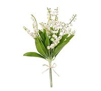 2 x Lovely Artificial Lily of the Valley bush with 6 stems each - Home Wedding Anniversary Grave