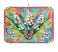 Lily Of The Valley Colorful Floor Mat Absorbent Quick Drying Worktop Mat Protector Mat for Kitchen Worktop Medium Decor 16 x 18 Inches