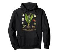 Lily of the Valley Convallaria majalis Botanical Anatomy Pullover Hoodie