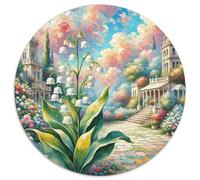 Lily of The Valley Elaborate 1000pc Round Jigsaw with, A Bit of A Brain-Teaser, Best for Office Break Areas Or Evening Leisure 1000pcs (67.5x67.5cm)