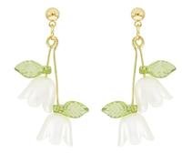 Lily of the Valley Flower Earrings, Dangle Style in a Jewellery Gift Bag