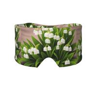 Lily of The Valley Flower Print, Full Eye Covers Light Blocking Eye Mask Sleep Eye and Ear Muffs
