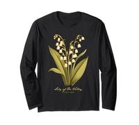 Lily of The Valley Flower Scientific Name Illustration Flora Long Sleeve T-Shirt