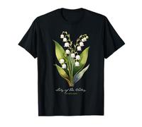 Lily of The Valley Flower Scientific Name Illustration Flora T-Shirt