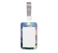 Lily of The Valley Flower Sliding Id Badge Holder Hard Plastic Work Card Case Name Tag Protector for Nurses Office