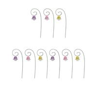 Lily of the Valley Garden Stakes - Mini Flower Pick Stand Set, Decorative Build, Realistic Botanical Style, Lightweight Design | Miniatures Decor for Fairy Gardens Plant Pots Outdoor DIY Displays