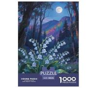 Lily of The Valley Jigsaw Puzzle Adult And Children Beautifully Illustrated Rainy Days Fun Activities Birthday Jumbo for Boys And Girls 38x26cm/1000pcs